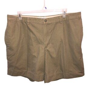 Columbia Mens Size 42 x 8 Beige Tan Pockets Flat Front Chino Shorts Khakis